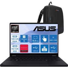Asus Proart PX13 Amd Ryzen Aı Max+ 395 128GB Ddr5 512GB SSD Radeon 8060S 13,3" 3k (2880 x 1800) OLED 60hz 500NITS Dokunmatik Taşınabilir Bilgisayar WIN11PRO LHN7306EACP29 + Zettaçanta
