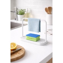 Ddm Global Modern Mutfak Süngerlik ve Bez Askılığı, Tezgah Üstü Düzenleyici Stand (22X22,5X9 Cm)