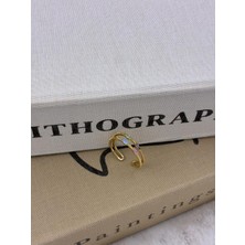 Hedef Bijuteri Gold Renk Çift Sıralı Damla ve Üçgen Renkli Taşlı Ayarlanabilir Minimal Pirinç Yüzük