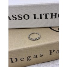 Hedef Bijuteri Gümüş Renk Yedi Adet Karışık Renkli Gömme Taş Detaylı Ayarlanabilir Minimal Pirinç Yüzük