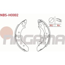 Otoco Honda Cıvıc Arka Fren Pabuç Balata Levyelı 202,2X38,4MM GBS90830AF