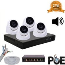 River World Güvenlik Seti Ip Poe 4 Iç Mekan Kameralı Dahili Mikrofonlı 1440P 5 Mp