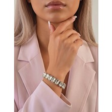 Eva Takı Store Marka Muadili Boldy Baget Model Gümüş Renk Bileklik