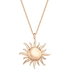 Altın Sepeti Rose Altın Minik Güneş Kolye