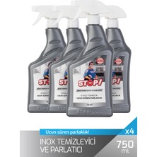 Stop Forte Inox Temizleyici ve Parlatıcı 4X750 Ml.beyaz Eşya & Paslanmaz Çelik.uzun Süre Parlaklık