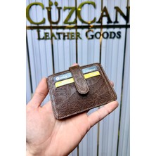 Cüzcan Jorvik Patlı Hakiki Deri Premium Kartlık ( Kişiye Özel Isim Baskılı )