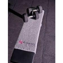 Binnur Home Pamuklu Spor Fitness Havlusu 40X100 cm Hızlı Kuruma Özelliği ile Tekil Gri