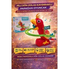 Trust Store Pilli Dön-Dolaş Kaydıraklı Papağan Oyuncak Sesli & Müzikli Eğlenceli Kuş Oyunu (3+ Yaş)