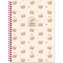 Keskin Color Keskin 16,5*22,5 Kareli Spiralli Sert Kapak Ayıcık Defter - Krem