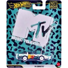 Hot Whells Hot Wheels Premium 1/64 Ölçekli Pop Culture 84 Corvette Metal Gövde ile Gerçekçi Detaylar