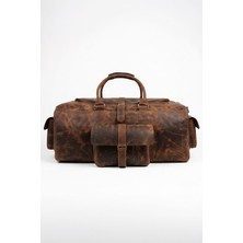 Hakiki Deri Seyahat Bavulu 60 L Büyük Boy Vintage Kahverengi Çanta |tanto Bushcraft