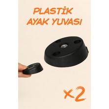 Dekor Mobilyacım 2 Adet Çay Seti & Puf Ahşap Ayağı Plastik Ayak Yuvası