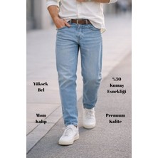CEDY DENIMDar Paça Erkek Yüksek Bel Kot Pantolon - Salaş Mom Jean C333