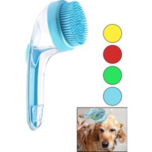Pileli Store Kedi - Köpek - Evcil Hayvan Yıkamafırçası Silikon Şampuan Hazneli=mika Kristalplastik Sap (4887)