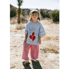Blumi Kids Oversize Çilekli Tişört ve Pötikare Pantolon Takımı