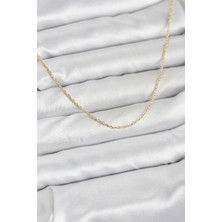 Youday Accessories cm 14K Gold Renk Burgu Model 60 cm Kadın Kolye