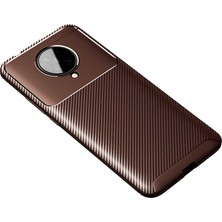 The Gencoo Xiaomi Redmi K30 Pro Kılıf Tgco Negro Silikon Kapak-Kahverengi