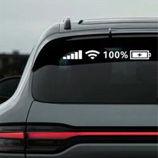 Özgül Reklam Wi-Fi Pil Seviyesi Etiketleri Araba Sticker / Motor Sticker / Laptop Sticker