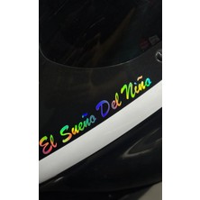 Özgül Reklam El Sueno Del Nino Sticker Hologram (Bir Çocuğun Rüyası) (20 x 2.5 Cm) Motor - Araç Sticker