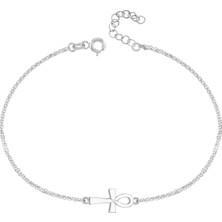 Altın Sepeti Gümüş Ankh Bileklik