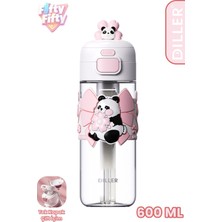 Vagonlife Dıller 600 ml Pipetli & Rahat Içim Çift Kullanım Tritan Su Matarası Suluk -FFD600RENK3
