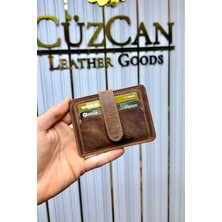 Cüzcan Jorvik Patlı Hakiki Deri Premium Kartlık ( Kişiye Özel Isim Baskılı )