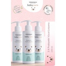 Dermoskin Babycare Bebek Vücut Losyonu Bakım Seti | Probiyotik Nemlendirici Vücut Losyonu | Hyaluronik Asit | 3'lü Set (3 x 230 Ml)