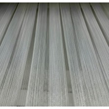 Groster Spor Canada Simli Lüx Dokulu Tül Perde, 1/3 Sık Pile,yüksek Kalite,her Odaya Uygun,kırışmaz ve Ütü Istemez,eteği Kurşunlu,ekru (1. Sınıf Kalite)