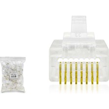 Ayder Timya Cat5 Konnektör Ez Rj45 Delikli 100Lü Paket Şeffaf HDX5062