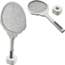 Pileli Store USB To Type-C Şarjlı  Sinek Öldürücü Cız  Raket   Ayak Aparatlı - Çantalı   8pcs Uv Ledli (4887)