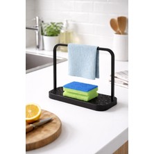 Ddm Global Modern Mutfak Süngerlik ve Bez Askılığı, Tezgah Üstü Düzenleyici Stand (22X22,5X9 Cm)