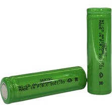 1.2V 1200 Mah - Aa - Ni-Cd Şarjlı Pil - Başsız / Flat Head