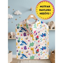 Layvera Çocuk Bebek Panço Baskılı Animal Desen | Sahil+Plaj+Deniz+Banyo