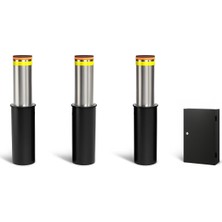 Perkotek MB10 Hidrolik Mantar Bariyer Seti | 3’lü Otomatik Road Blocker | Yüksek Güvenlik Bollard