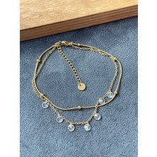 Aida Jewelss Cerrahi Çelik Paslanmaz Kararmaz Altın Modeli Çelik Halhal