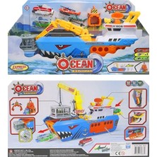 PopŞeker Express Wheels Okyanus Kaşifi Köpekbalığı Gemisi ve Su Püskürten Denizaltı Seti