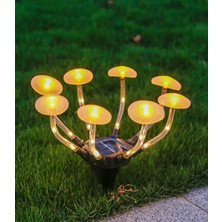 Gaman Solar 8 Mantarlı LED Güneş Enerjili Kazıklı Bahçe Lambası Bahçe Çim Peyzaj Dekorasyon Lambası