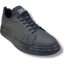 Güneş Ayakkabı G Class 896 Erkek Siyah Mat Rugan Karışım Spor Klasik Bağcıksız Günlük Sneaker Ayakkabı