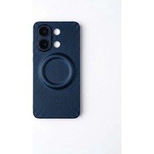 Camkapak Aksesuar Xm Redmi Note 13 (4g) Karbon Magnetik Magsafe Kılıf Modeli