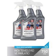 Stop Forte Inox Temizleyici ve Parlatıcı 3X750 Ml.beyaz Eşya & Paslanmaz Çelik.uzun Süre Parlaklık