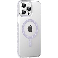 Senka Joko Iphone 15 Pro Move Taşlı Magsafe Kapak - Lila