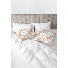 Monolisse % 100 Pamuk Baskılı  Akfil Garden Yastık Kılıfı 2'li Set - 50X70 cm Yavruağzı