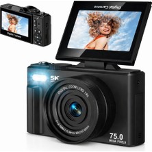 5k Ultra Hd ile Üst Düzey Fotoğraf Deneyimi 75MP Döner Ekran 18X Dijital Zoom Kamera