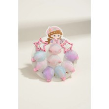 Le Mabelle Lila Yıldız ve Midye Figürlü 10'lu Karışık Toka Set