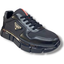 Güneş Ayakkabı Mc Jamper 2562 Erkek Siyah Rugan Mat Karışım Spor Klasik Günlük Sneaker Ayakkabı