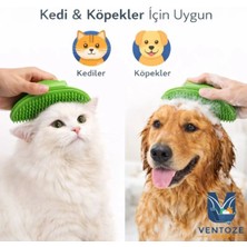 3in1 Silikon Köpek Kedi Tüy Toplama Tarama ve Masaj Etkili Banyo Yıkama Fırçası Tek Ebat Tüy Toplayıcı Ventoze Shop
