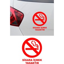 Mıgnatıs Sigara Içilmez Sticker - Sigara Içmek Yasaktır Oto Sticker - Kafe Cam Araba Sticker 11X15CM
