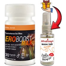 Ero Boost Max:1 Adet Erkeklere Özel 30LU Destekleme + 30 ml Afrodizayn Erotikmasaj Yağı