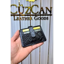 Cüzcan Jorvik Patlı Hakiki Deri Premium Kartlık ( Kişiye Özel Isim Baskılı )