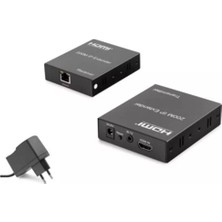 Nusrat Bilişim HADRON HDX1363 HDMI KVM Extender 4K Loop-Out 120 m - Gümüş